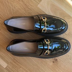 Stuart Weitzman black patent Ultra Lug Loafer